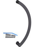 FSB T�rgriff 66 6551 halbrund, Lochabstand 450 mm, Aluminium schwarz matt