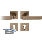 FSB Dr�ckergarnitur 12 1004 ASL auf Rosette PZ, Bronze dunkel patiniert