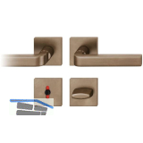 FSB Dr�ckergarnitur 12 1004 ASL auf Rosette WC, Bronze dunkel patiniert