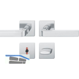 FSB Dr�ckergarnitur 12 1004 ASL auf Rosette WC, Edelstahl matt