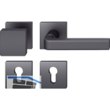 FSB Wechselgarnitur 12 1004 ASL auf Rosette PZ, Aluminium schwarz matt