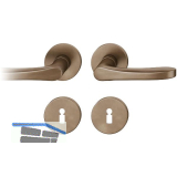 FSB Dr�ckergarnitur 12 1106 ASL auf Rosette BB, Bronze dunkel patiniert