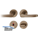 FSB Dr�ckergarnitur 12 1106 ASL auf Rosette WC, Bronze dunkel patiniert