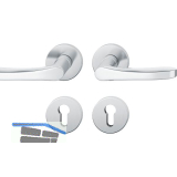 FSB Dr�ckergarnitur 12 1106 ASL auf Rosette PZ, Edelstahl matt