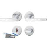 FSB Dr�ckergarnitur 12 1106 ASL auf Rosette WC, Edelstahl matt