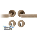 FSB Dr�ckergarnitur 12 1242 ASL auf Rosette PZ, Bronze dunkel patiniert