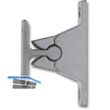 T�rhalter mit Klemmmechanismus, Wandabstand 35 mm, Zamak vermessingt