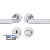 FSB Dr�ckergarnitur 12 1242 ASL auf Rosette WC, Edelstahl matt