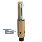 T�rfeststeller 1222 Hub 60 mm, 35 x 225 mm, Aluminium goldf�rbig lackiert