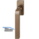 FSB Fenstergriff 34 1004 eckige Rosette, Bronze dunkel patiniert gewachst