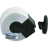 T�rhalter mit Kunststoffklemm-Mechanismus und Puffer, H�he 25 mm, silber elox.