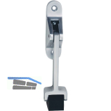 T�rfeststeller 1060 mit Hebel, Aluminium silber lackiert, Gummi schwarz