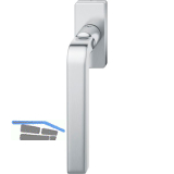 FSB Fenstergriff 34 1004 eckige Rosette, Edelstahl matt