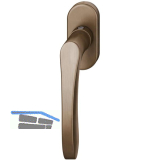 FSB Fenstergriff 34 1106 ovale Rosette, Bronze dunkel patiniert gewachst