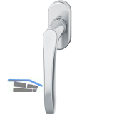 FSB Fenstergriff 34 1106 ovale Rosette, Edelstahl matt