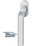 FSB Fenstergriff 34 1242 ovale Rosette, Edelstahl matt