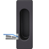 FSB Schiebet�rmuschel 42 4217 eckig, Aluminium schwarz matt