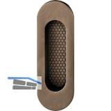 FSB Schiebet�rmuschel 42 4215 oval 35 x 105 mm, Bronze dunkel patiniert gewachst