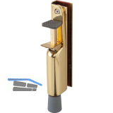 T�rfeststeller 1132 f�r Glast�ren, Hub 30 mm, 210 x 36 mm, Messing poliert