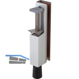 T�rfeststeller 1135 f�r Glast�ren, Hub 50 mm, 212 x 36 mm, Alu silber eloxiert