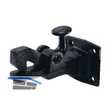Torhalter 1308 mit Fanghaken f�r Wandmontage, Temperguss schwarz lackiert