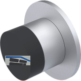 KWS Wandt�rpuffer 2007 � 50 mm, Aluminium silber eloxiert