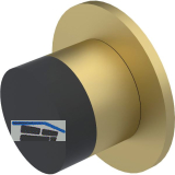 KWS Wandt�rpuffer 2007 � 50 mm, Aluminium messingf�rbig eloxiert