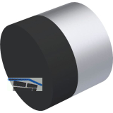 KWS Wandt�rpuffer 2008 � 30 mm, Aluminium silber eloxiert