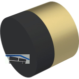 KWS Wandt�rpuffer 2008 � 30 mm, Aluminium messingf�rbig eloxiert