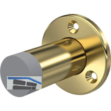 KWS Wandt�rpuffer 2012 � 55 mm, H�he 120 mm, Messing poliert