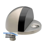 Bodent�rpuffer - Bodenplatte � 45, Anschlagh�he 17 mm, Edelstahl matt