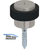 GRUNDMANN Bodent�rpuffer � 48 mm, H�he 38mm, Gummiring, Edelstahl sat.