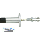 GRUNDMANN Wandt�rpuffer - � 20 mm, L= 90 mm, mit Gummikappe, silber eloxiert