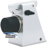 Torhalter 1110 mit Fanghaken und Puffer, H�he 121 mm, Alu silber lackiert