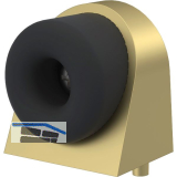 KWS Bodent�rpuffer 2028, 37x48x50mm, Aluminium messingf�rbig eloxiert