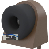 KWS Bodent�rpuffer 2028, 37x48x50mm, Aluminium dunkelbraun eloxiert