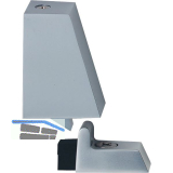 T�rfeststeller 1013 mit Wippe und Gummipuffer, Aluminium silber lackiert