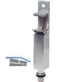 T�rfeststeller 1037 mit Bodenb�chse Hub 30 mm, Aluminium silber elox./ Edelstahl