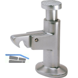 Torhalter 1047 mit Fanghaken, Bodenmontage, Alu silber lackiert