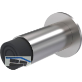 KWS Wandt�rpuffer 2064 gefederter Puffer, L�nge 80 mm, Edelstahl matt