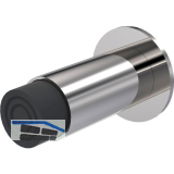 KWS Wandt�rpuffer 2064 gefederter Puffer, L�nge 80 mm, Edelstahl poliert