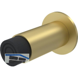 KWS Wandt�rpuffer 2065 gefederter Puffer,L�nge 100 mm,Alu messingf�rbig eloxiert