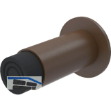 KWS Wandt�rpuffer 2066 gefederter Puffer, L�nge 120 mm, Alu dunkelbraun eloxiert