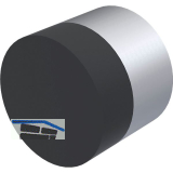 KWS Wandt�rpuffer 2068, � 30 mm, L�nge 25 mm, Aluminium silber eloxiert