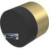 KWS Wandt�rpuffer 2068, � 30 mm, L�nge 25 mm, Aluminium messingf�rbig eloxiert