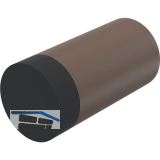 KWS Wandt�rpuffer 2070, � 30 mm, L�nge 60 mm, Aluminium dunkelbraun eloxiert