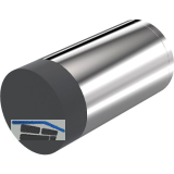 KWS Wandt�rpuffer 2071, � 30 mm, L�nge 80 mm, Edelstahl poliert
