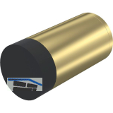 KWS Wandt�rpuffer 2073, � 30 mm, L�nge 120 mm, Messing matt
