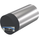 KWS Wandt�rpuffer 2073, � 30 mm, L�nge 120 mm, Edelstahl matt