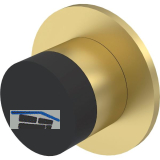 KWS Wandt�rpuffer 2069, � 30 mm, L�nge 28 mm, Aluminium messingf�rbig eloxiert